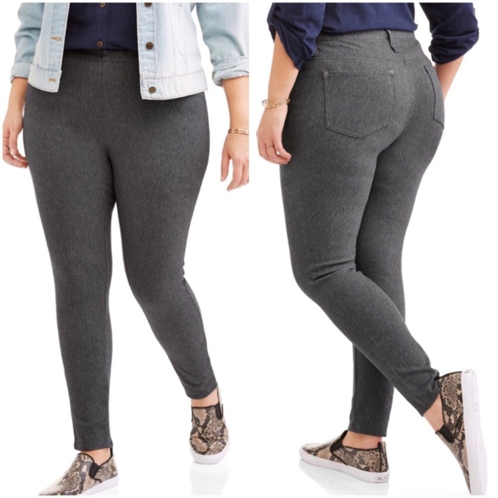 🌼 Faded Glory Heather Gray Jeggings | Large